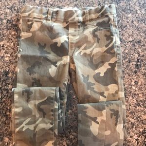 Girls Camouflage Slip On Jeans